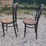 Pair of caned chairs, Thonet Austria