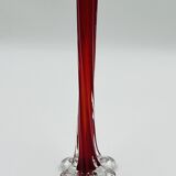 Red two-tone glass soliflore vintage design