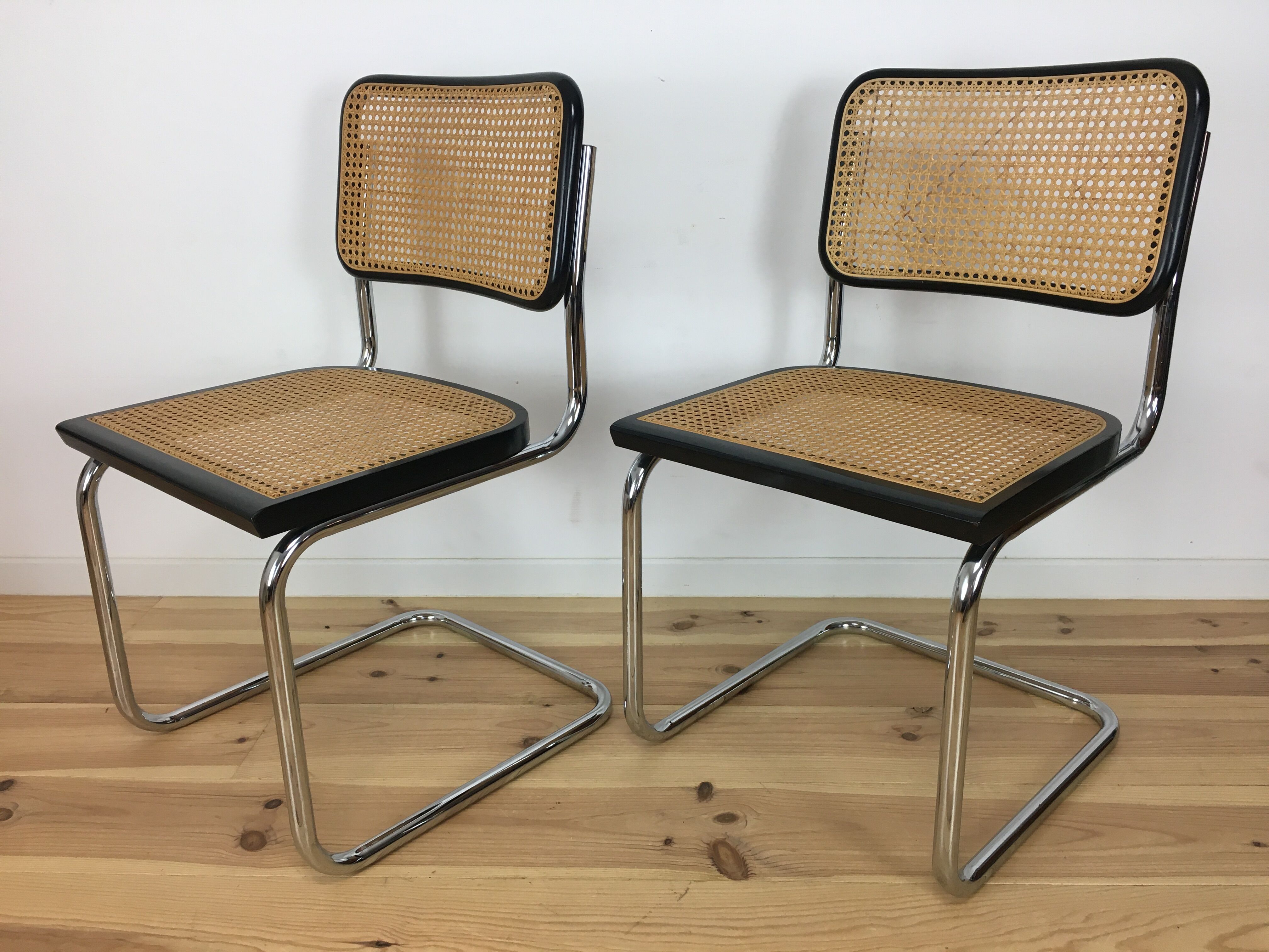 4 chairs Cesca B32 by Marcel Breuer
