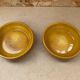 Pair of antique beige ceramic pocket trays made in france vintage
