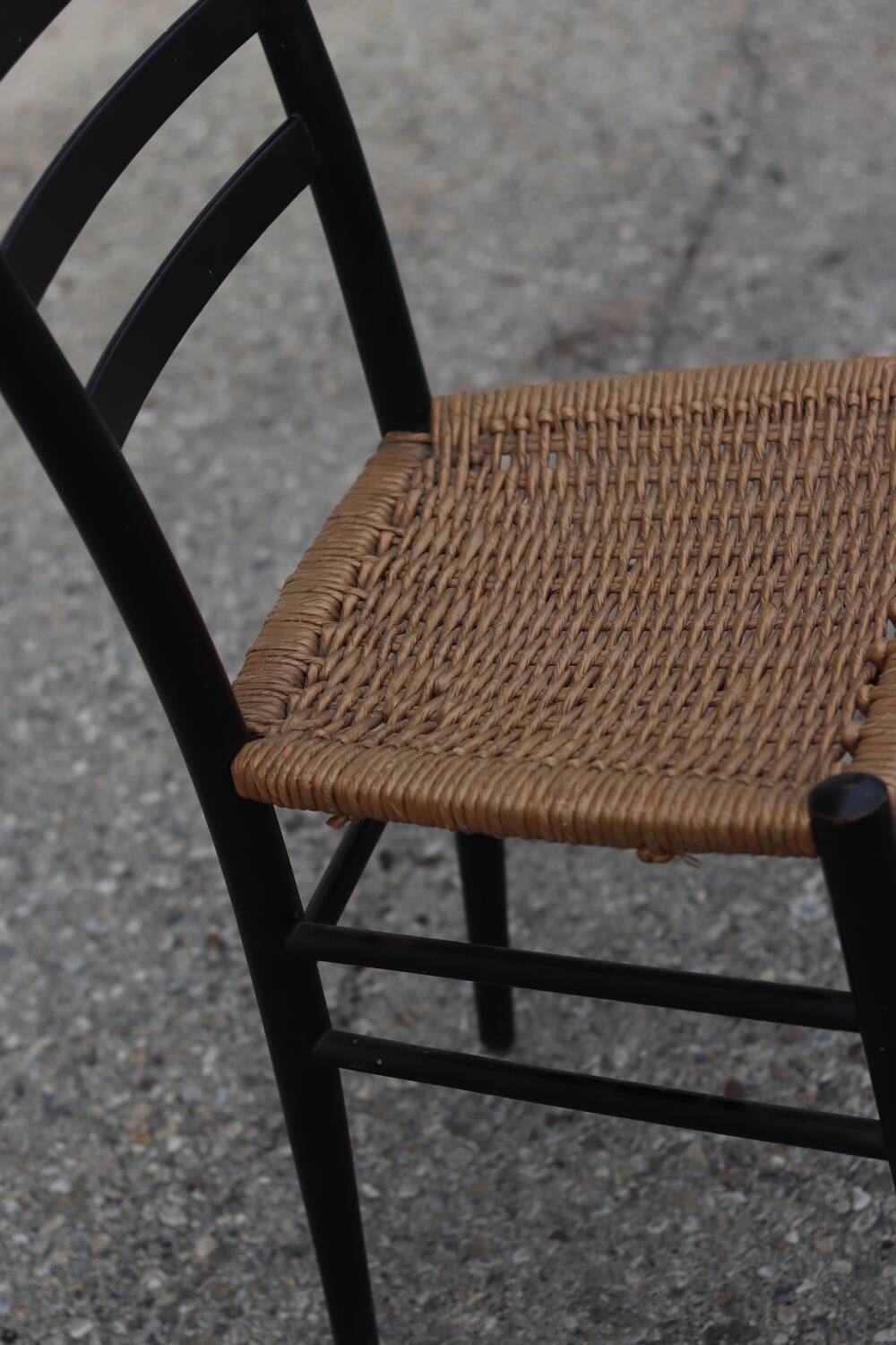 Italian black wooden chair