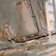 Painting boat in the maritime storm