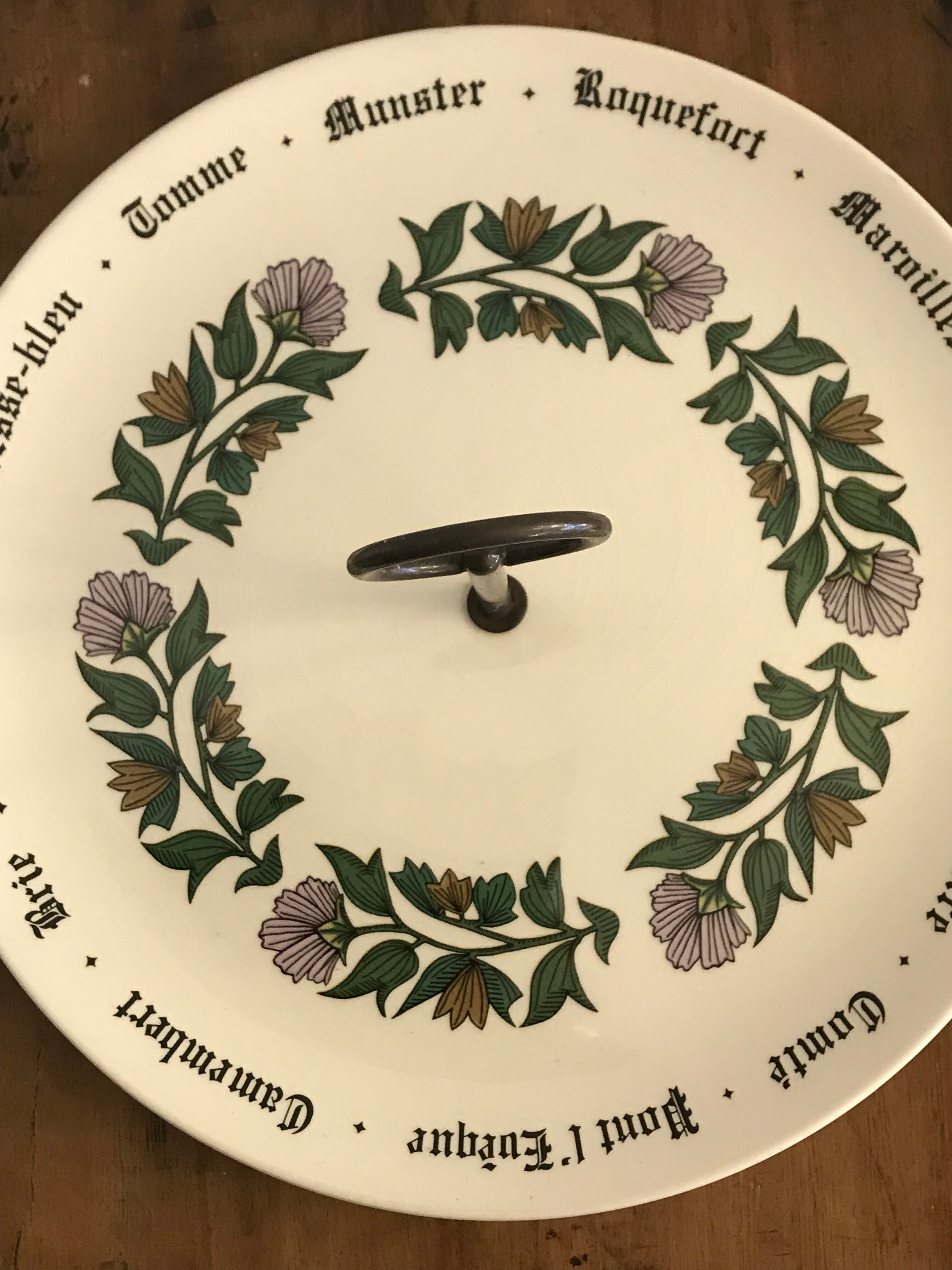 Gien 1970 earthenware cheese platter