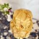 Impressive Art Deco lamp in marbled yellow opaline.