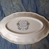 Gien earthenware dish with "Moustier à la Grenade" decoration