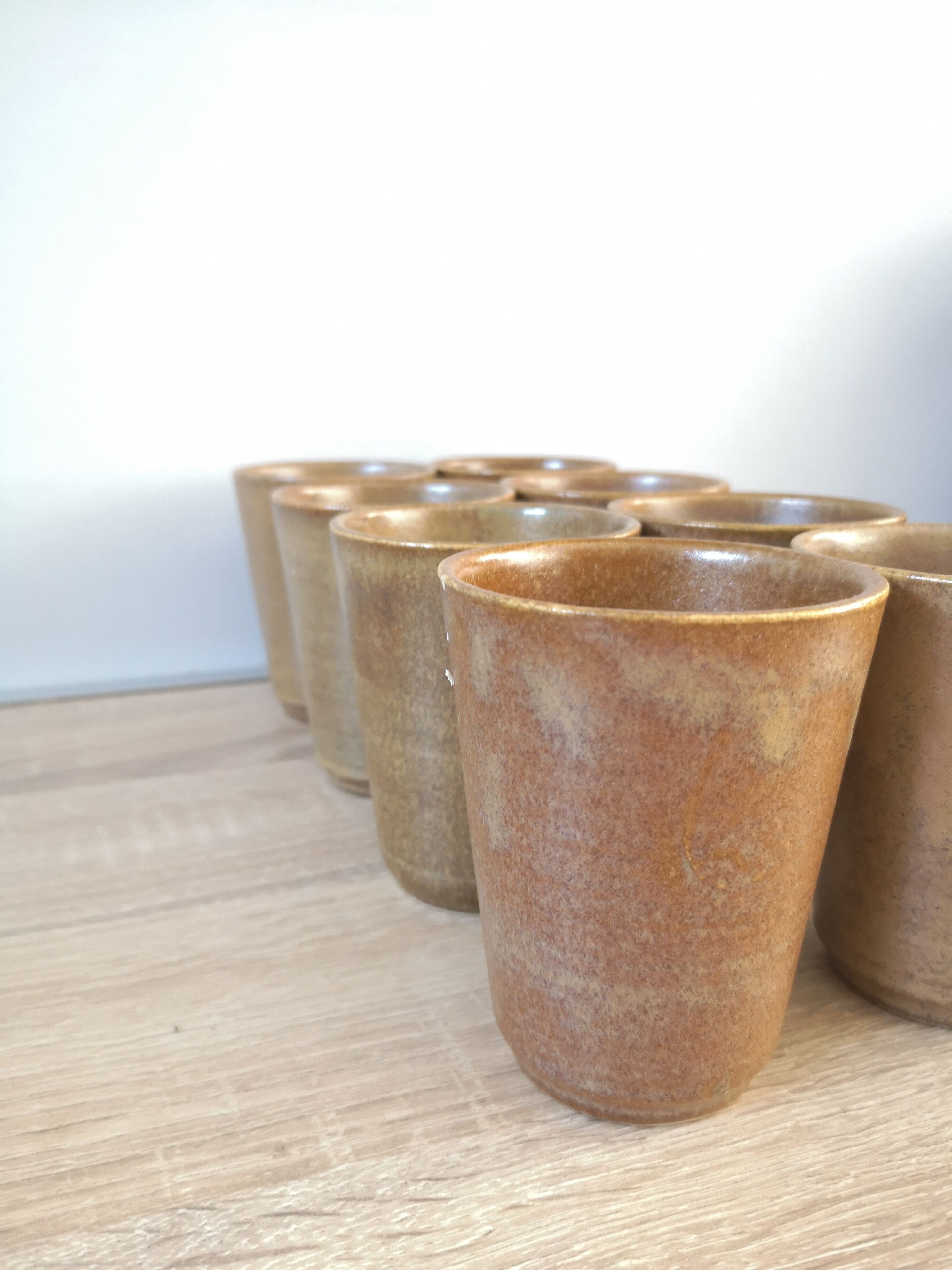 Lot of 8 sandstone cups