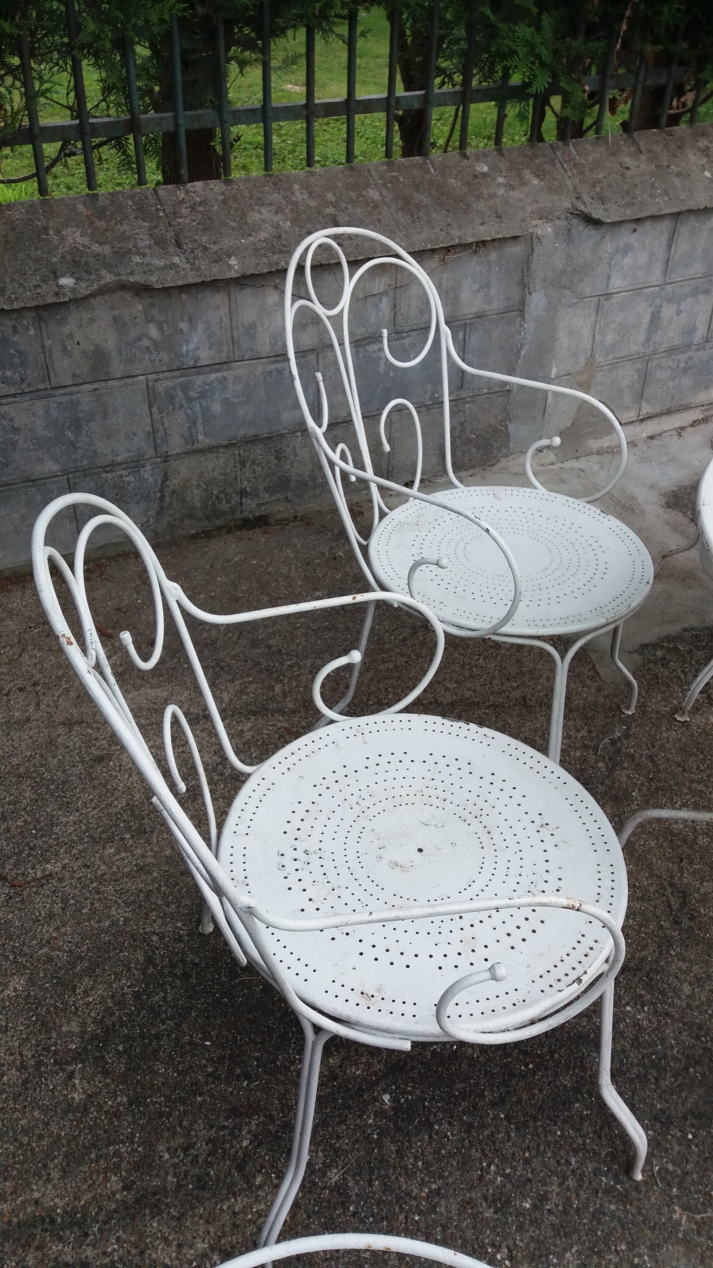 Iron garden furniture
