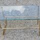 Coffee table from the 60s top glass base metal gilded