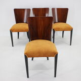 1950s Jindrich Halabala dining chairs H-214 for UP Závody set of 4