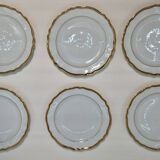 12 dessert plates with Limoges gilding “R.Leclair”