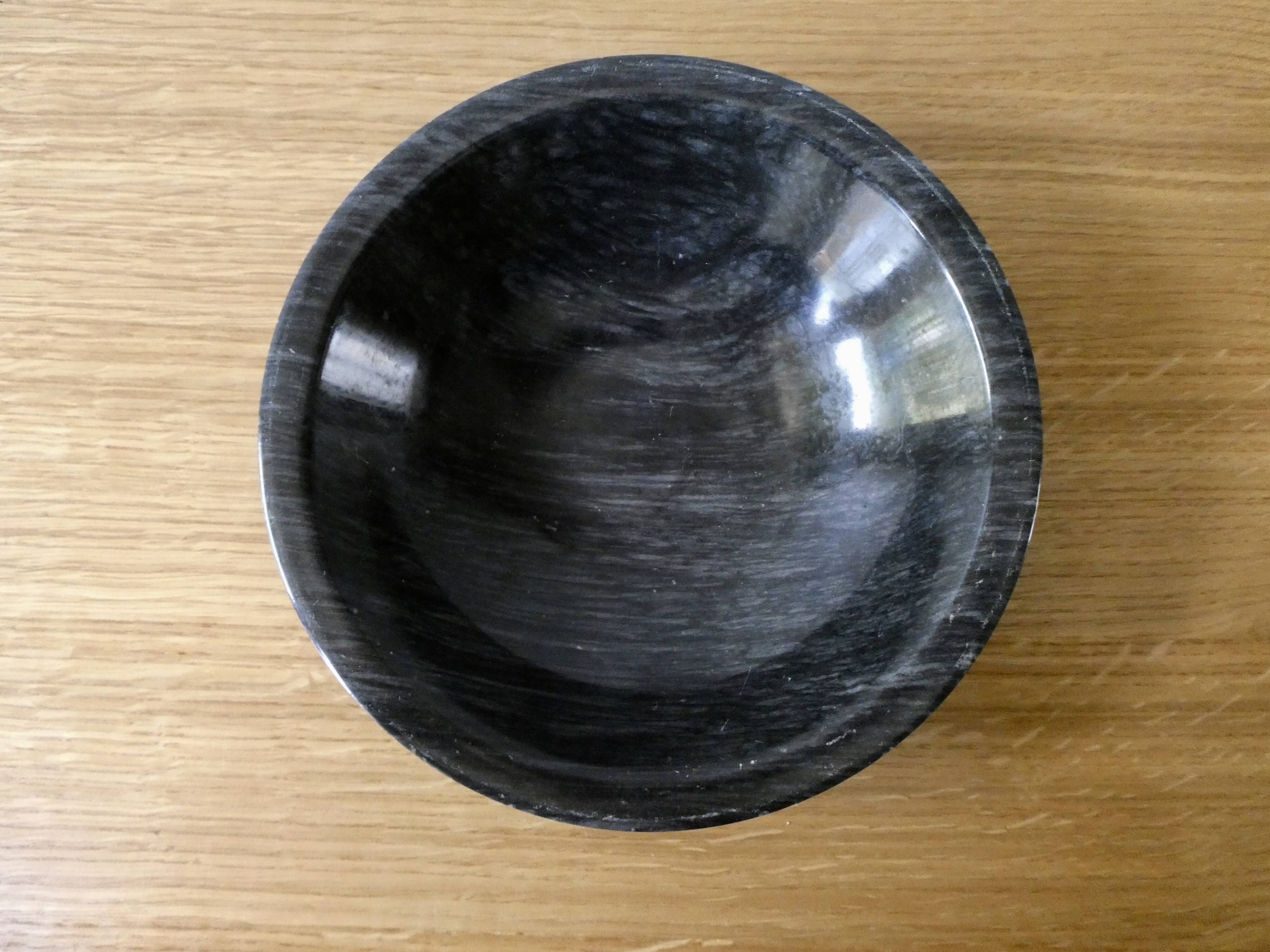 Dark grey marble ashtray