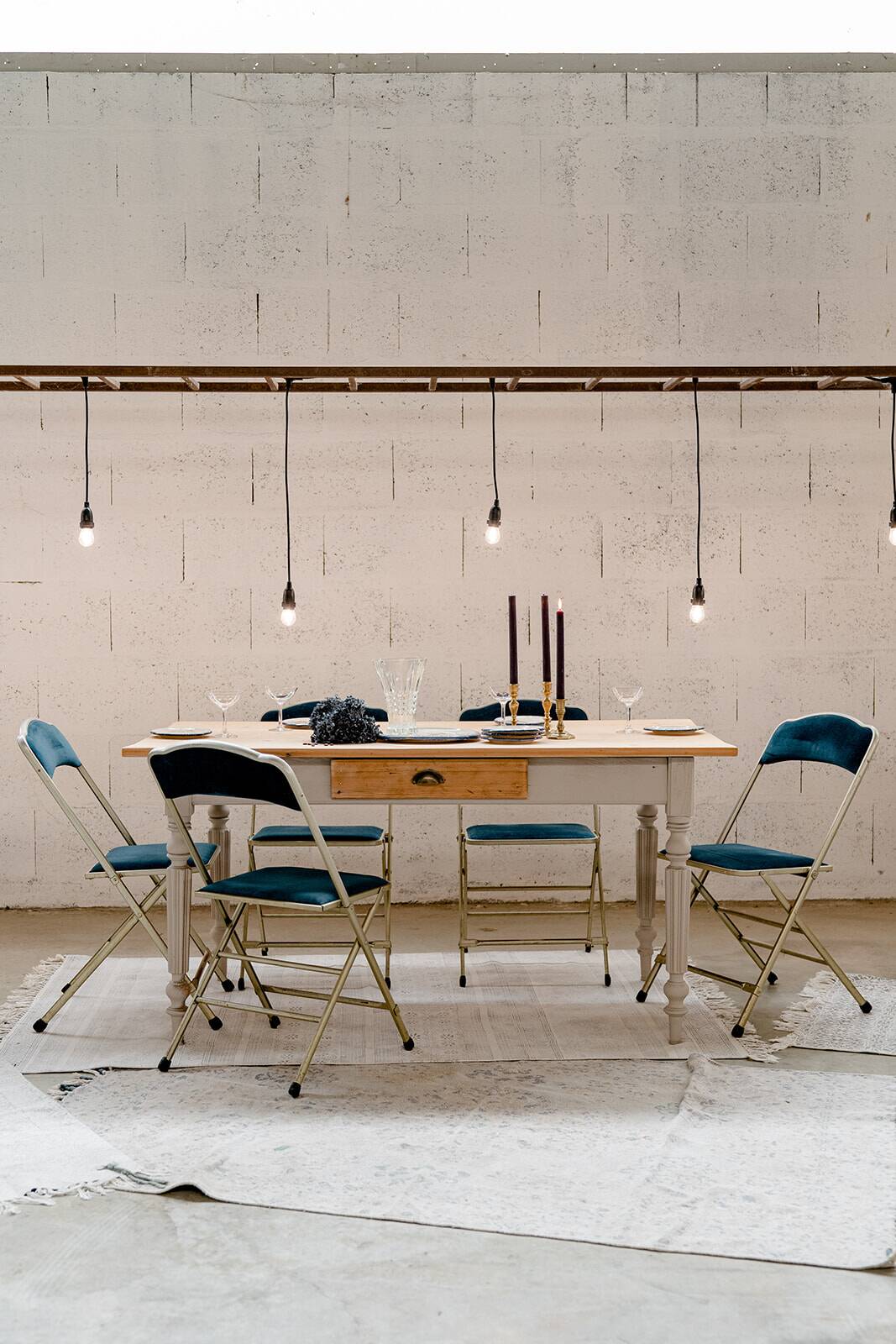 Lafuma vintage blue folding chair