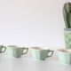 Ensemble de 4 tasses vertes et beiges Villeroy et Boch, vintage