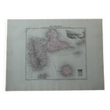 Old map of Guadeloupe - 1895