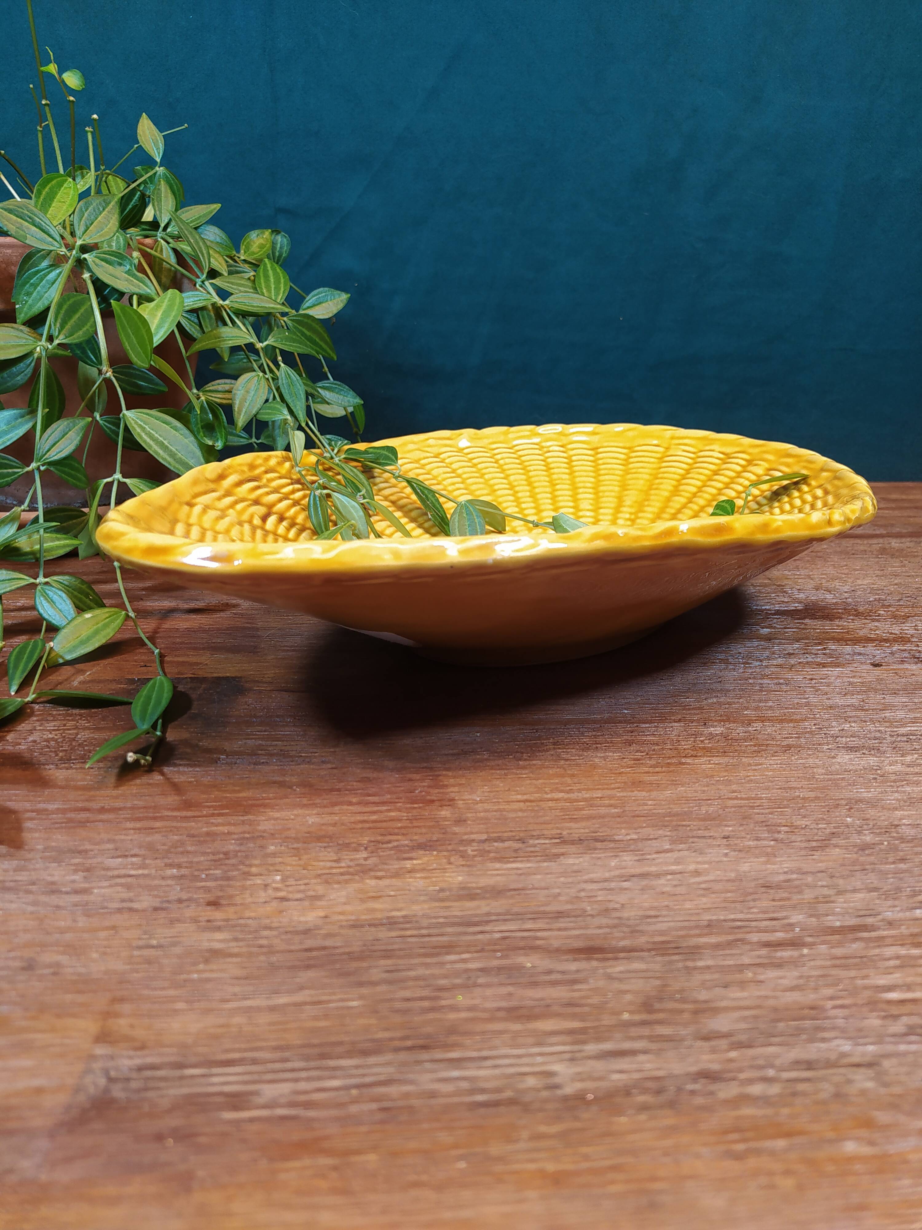 Vallauris Style Braided Effect Ceramic Dish