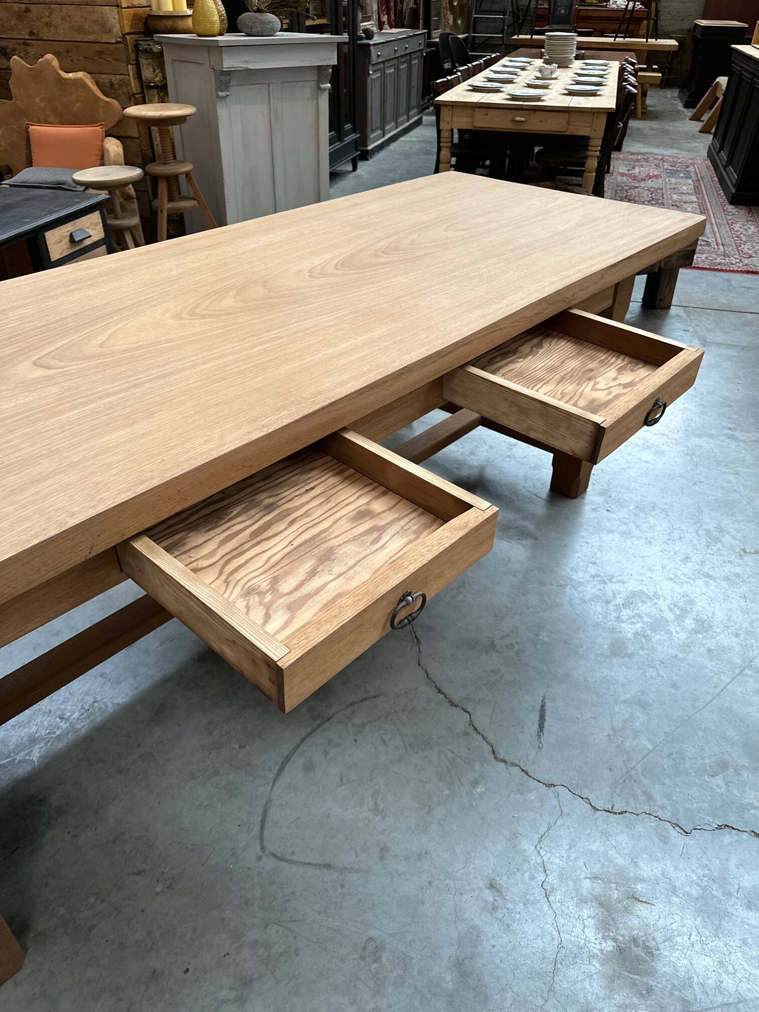 Solid mahogany farm table