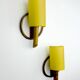 Pair of mid-century rattan wall sconces, Italy, 1960s