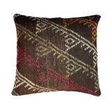 Vintage turkish kilim cushion cover , 55 x 55 cm
