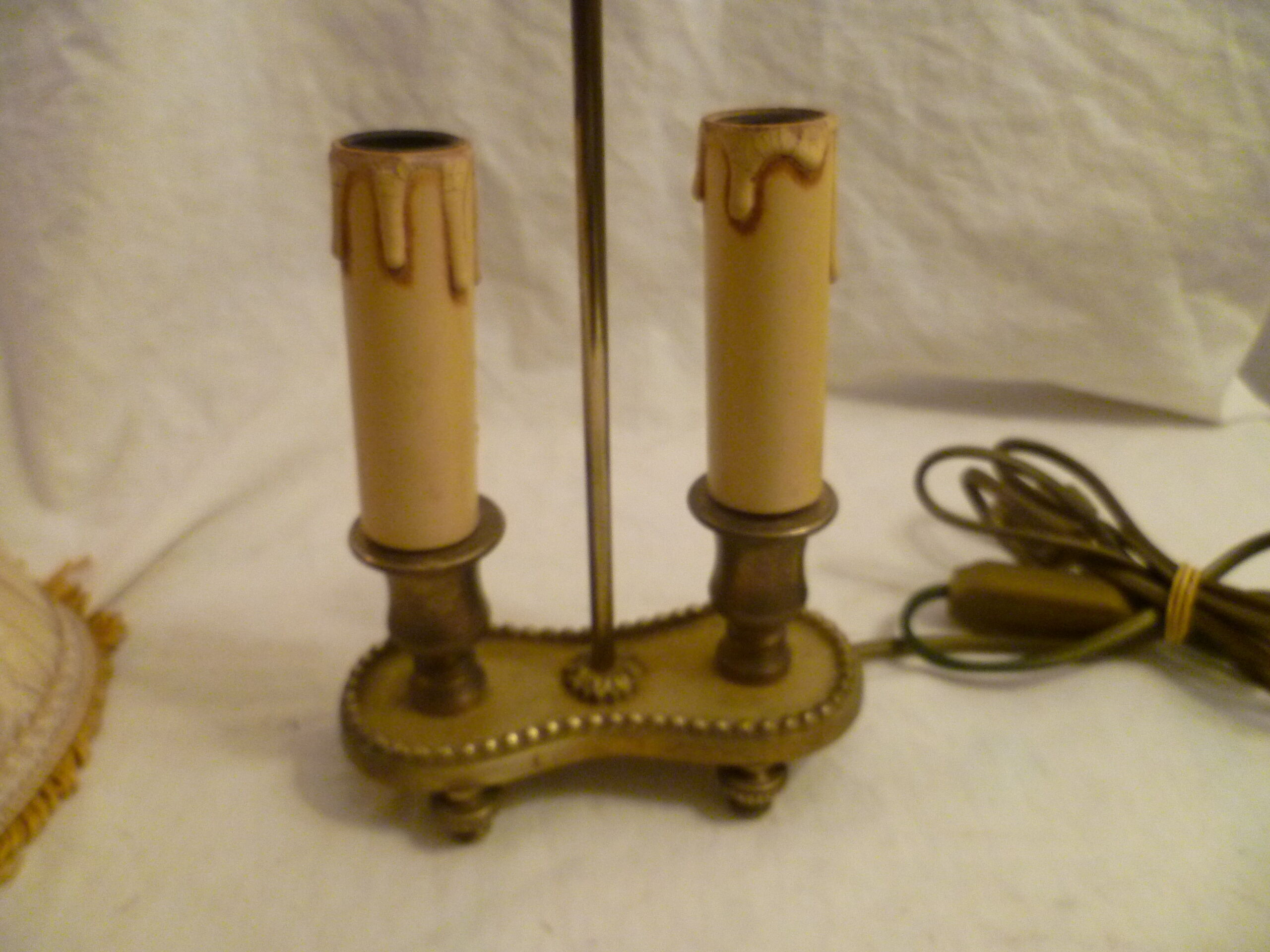 Lamp bouillotte in bronze / brass 2 fires collector