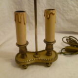 Lamp bouillotte in bronze / brass 2 fires collector