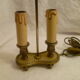 Lamp bouillotte in bronze / brass 2 fires collector