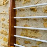 Vintage oak towel rack/wall-mounted bracket, circa 1970s