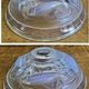 Art Deco lamp 1930 wrought iron opalescent glass fish Ezan
