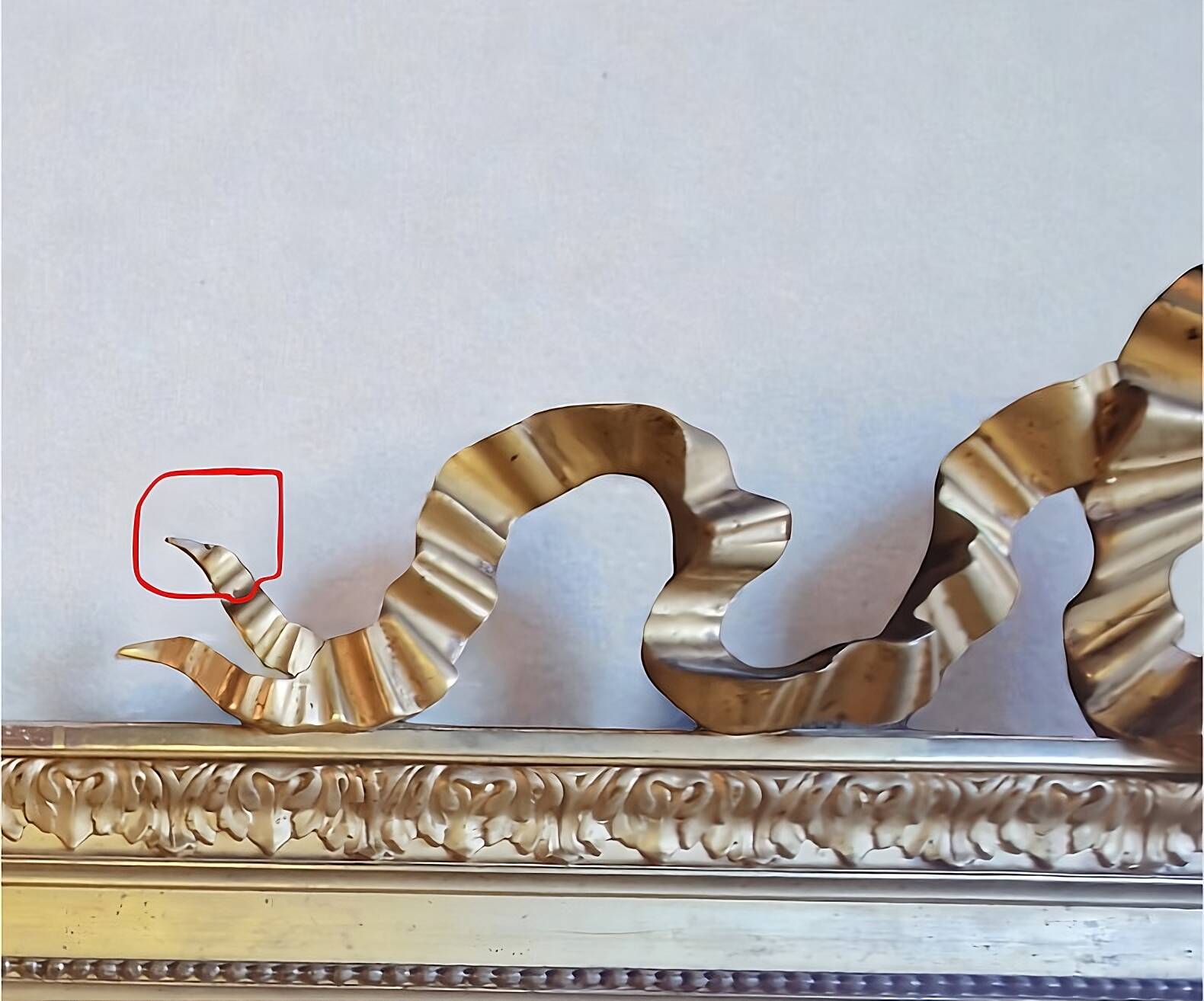 Very large XXL gilded mirror in the Louis XVI style