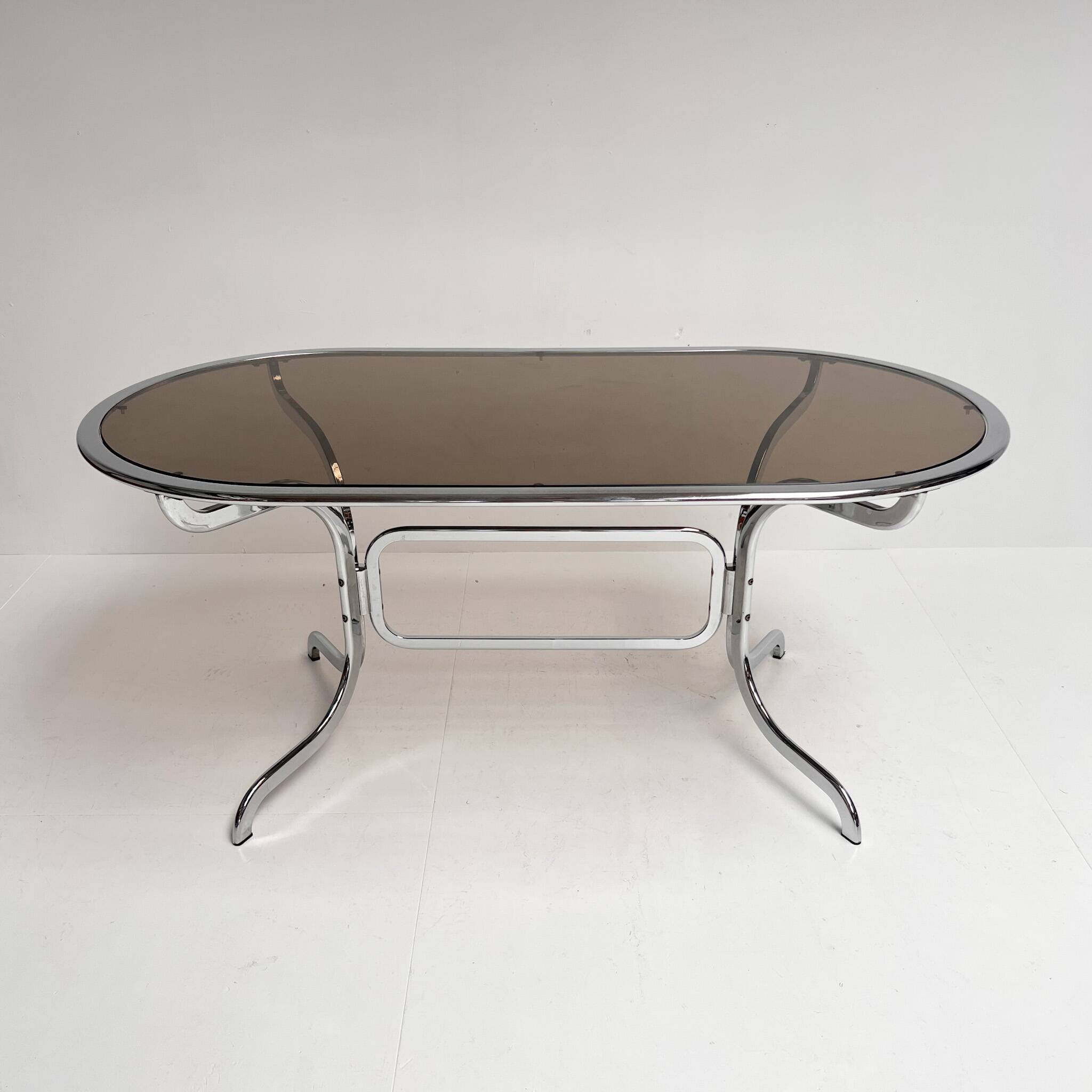 Glass dining table by Gastone Rinaldi for Rima, 1970s