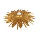Vintage Wooden Sunburst Convex Mirror, Gold, 46cm