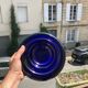 Cobalt blue glass ashtray by Enzo Mari, Circa. 1980