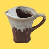 Vintage flamed stoneware pitcher