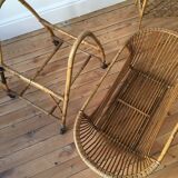 Cradle baby rattan