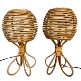 Pair of lamps in Roitn style Louis Sognot 60s