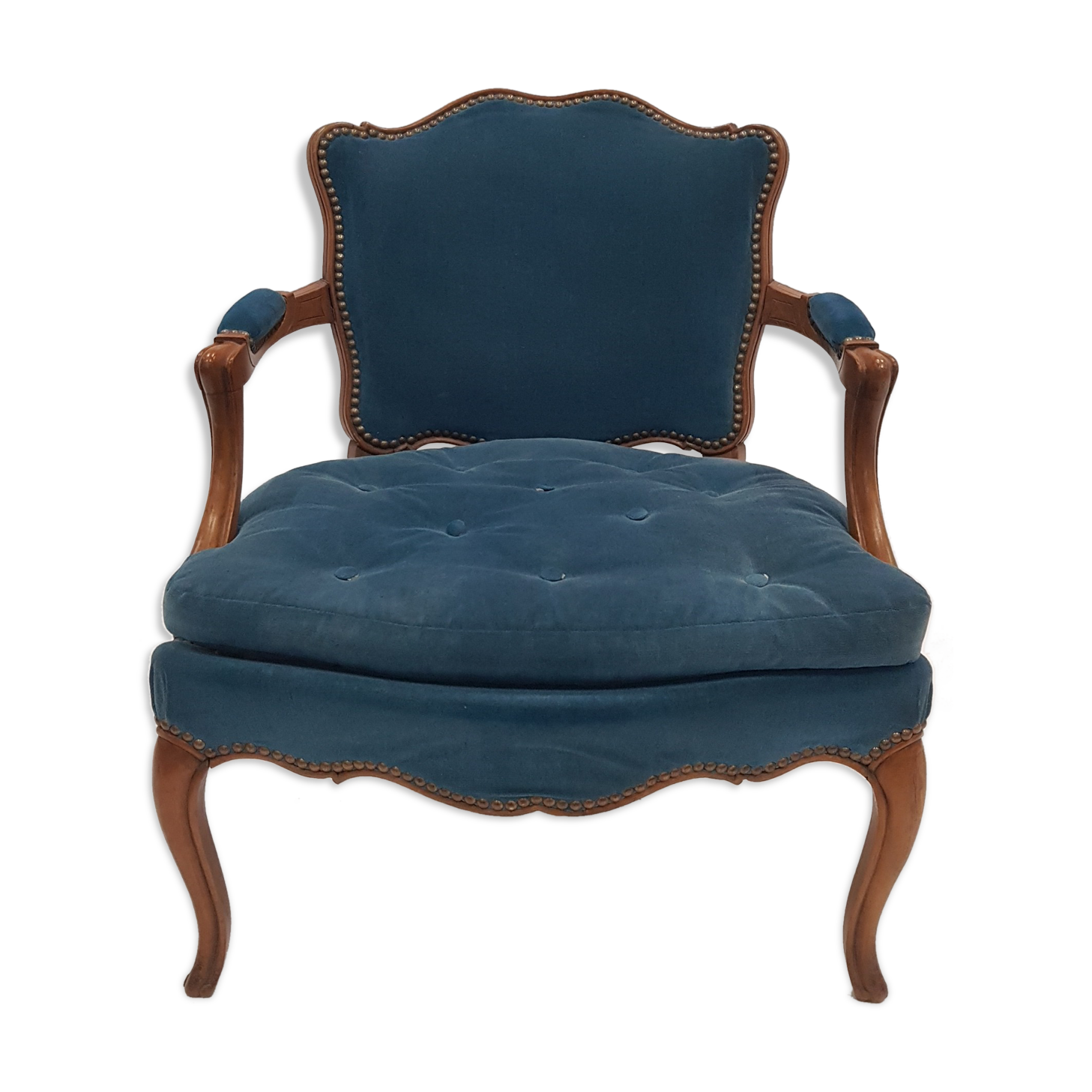 Fauetuil convertible shepherdess style Louis XV blue