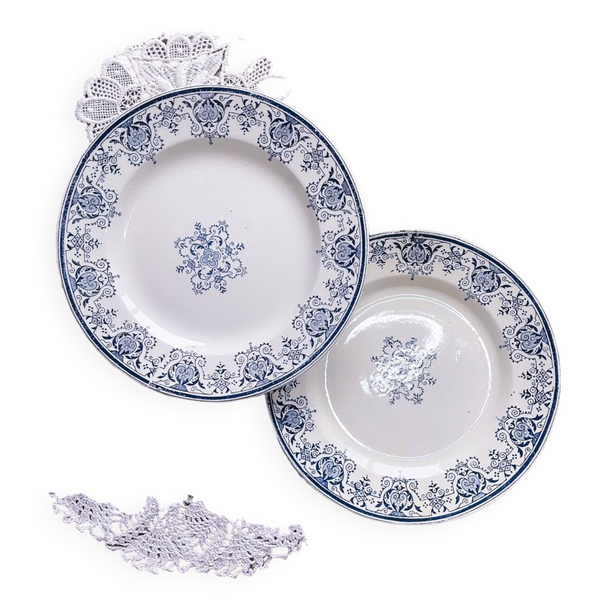 Assiettes terre de fer - modèle régence