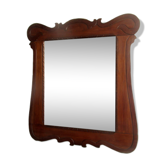 Wooden frame mirror, Art Nouveau