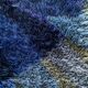 Mid-century Modern High Pile Blue Rya Rug, Sweden, 1960s