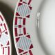 Set of 6 dinner plates ceramic Saint Amand 50s