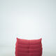Togo set of chair and pouf in raspberry velvet
