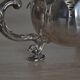 Silver-plated metal flower spike candlestick