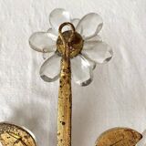 Murano glass flower and foliage wall light Baguès