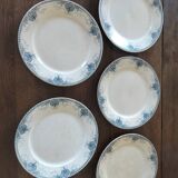 5 ironstone plates from Sarreguemines