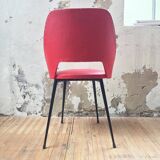 Red barrel chair