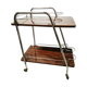 Vintage trolley bar with wheels