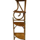 Magnificent 1960s French rattan corner shelf.