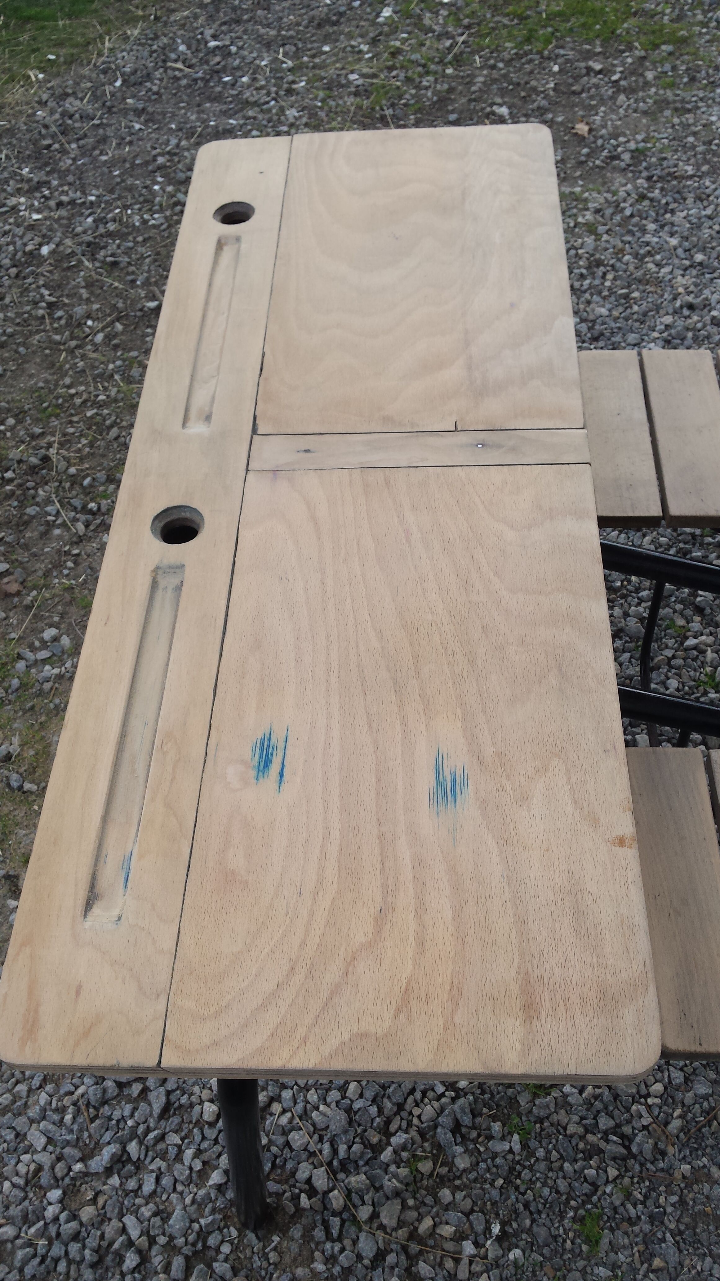 Double schoolboy desk