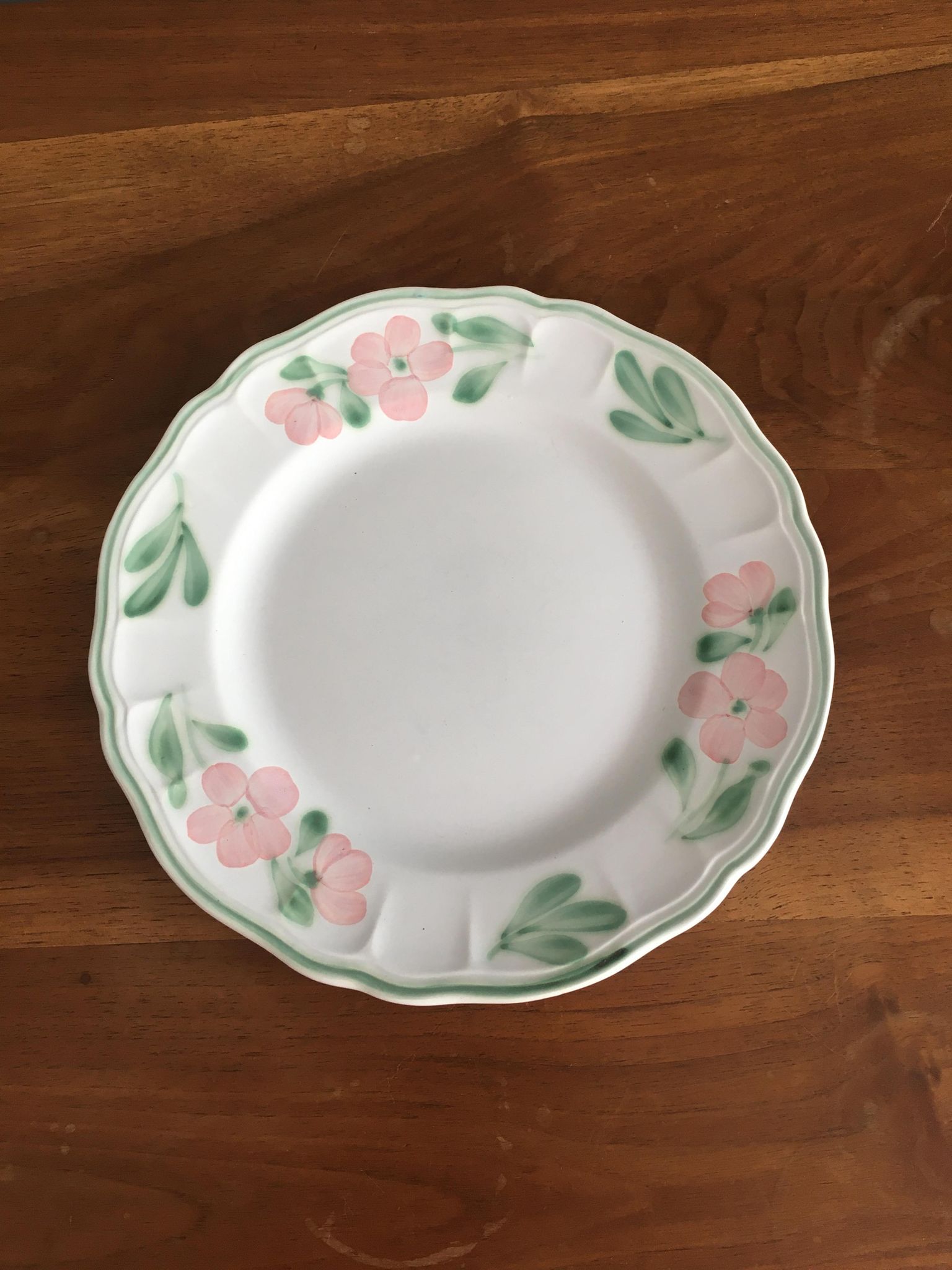 6 vintage dessert plates, Salins France