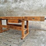 Old workbench Ott beech kitchen island or side table
