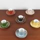 Set of 6 Art Deco coffee cups Lanternier Limoges